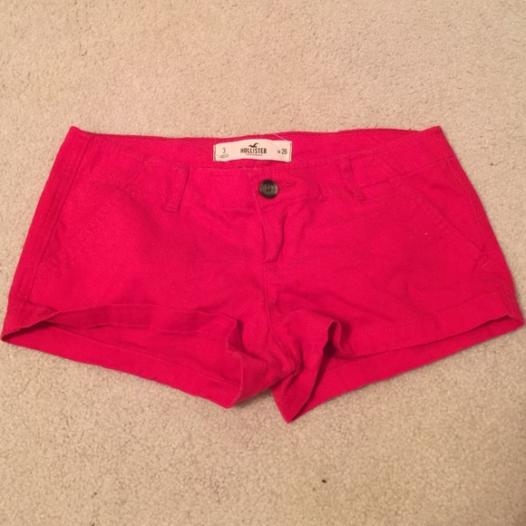 Red Hollister shorts size 3