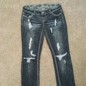 Distressed denim