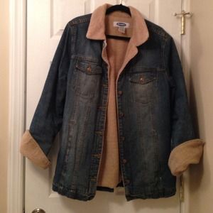 Denim jacket with Sherpa style lining in xlarge