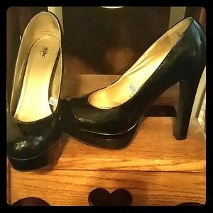 Black platform shoes