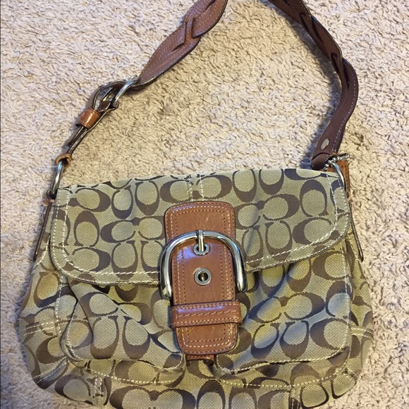 Sold🎉 Coach signature print with braided leather - Picture 2 of 4