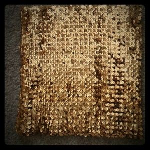 Gold sequin tube top