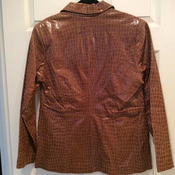 Beeombi Croc Embossed Leather Blazer Dress main image 0