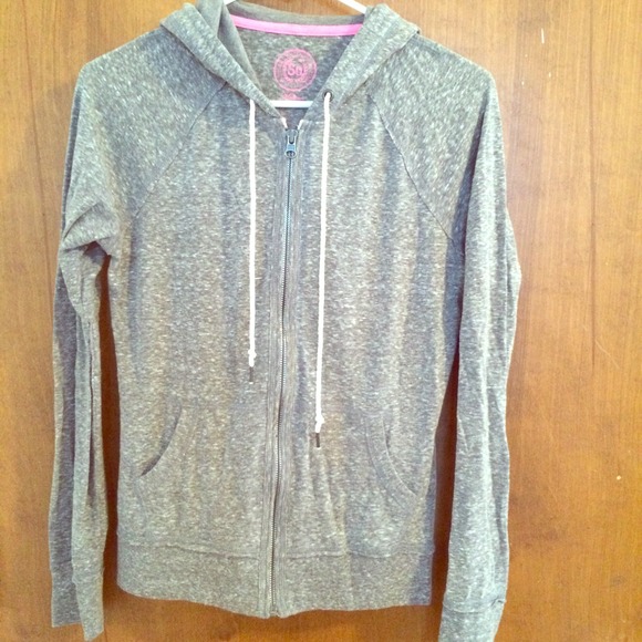 Gray zip up hoodie