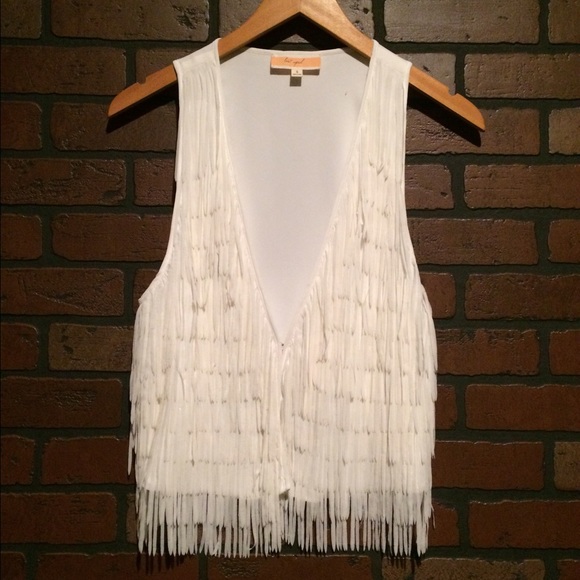 Chiffon Fringe Vest - Picture 2 of 2