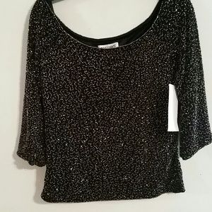 Black and gold beaded  top