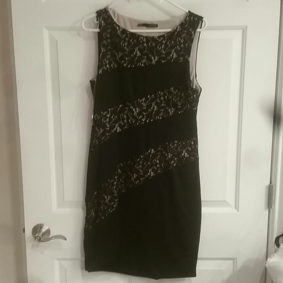 Black with tan dress