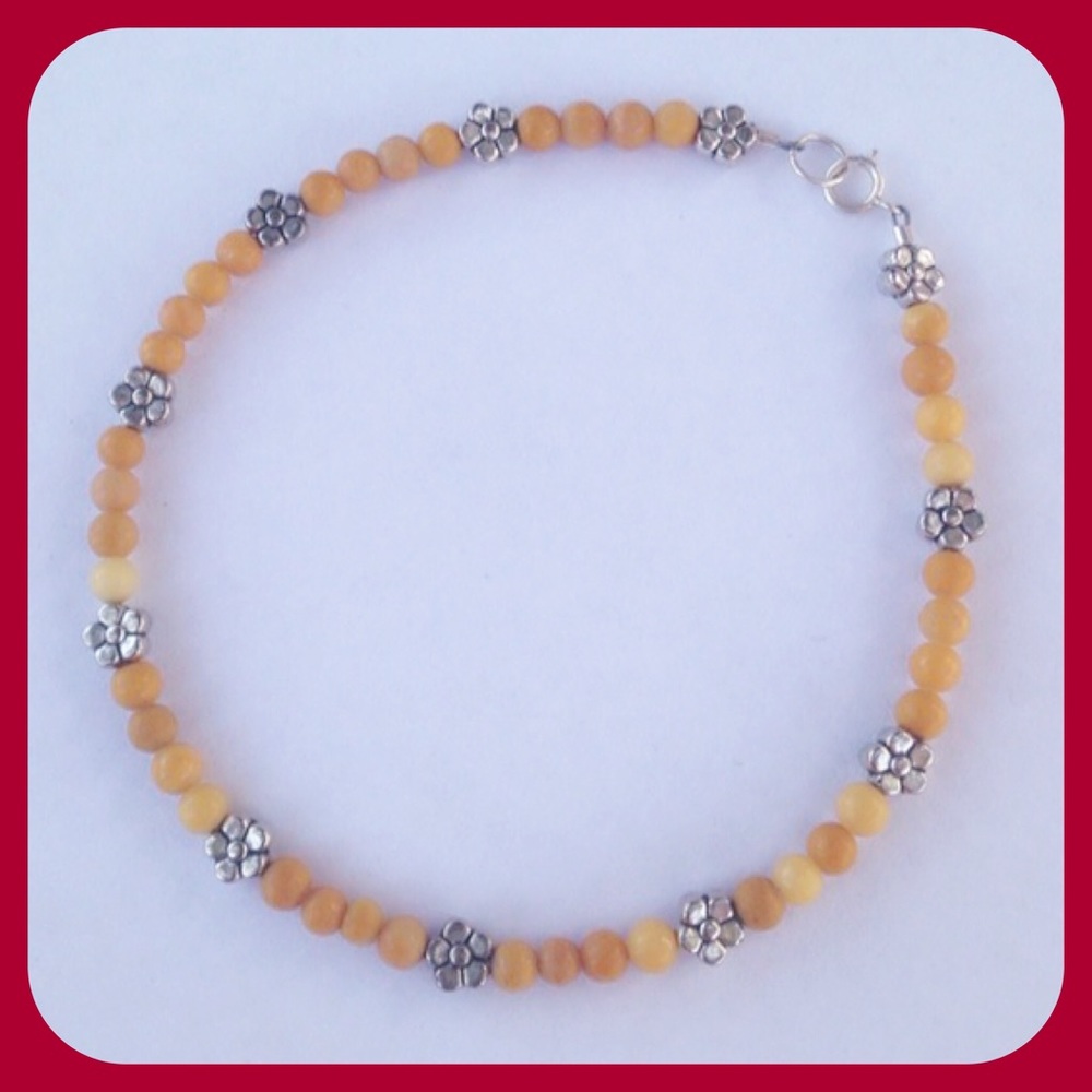 Natural Jasper Anklet