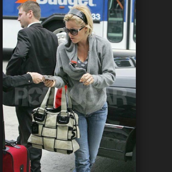 Fendi Net Crossword Grande Bag Excellent Black - Picture 2 of 4