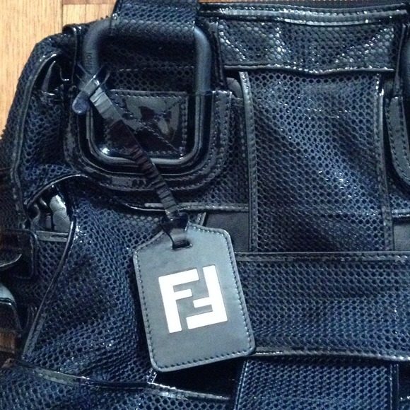 Fendi Net Crossword Grande Bag Excellent Black - Picture 4 of 4