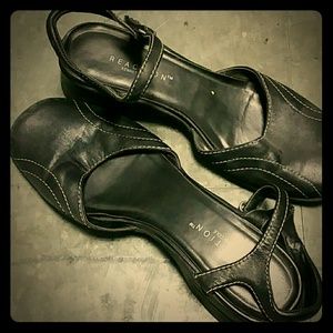 Black strap shoe