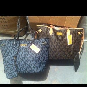 Grey Tote bags New unused with coin bag