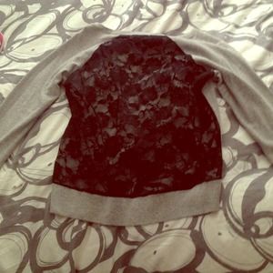 Forever 21 grey sweatshirt with lace back