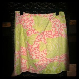 LILLY PULITZER pink & green skirt