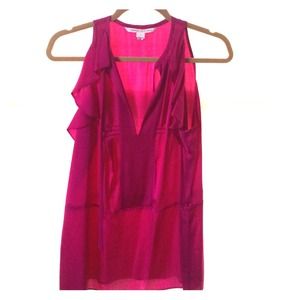 DVF Fuschia Silk Top