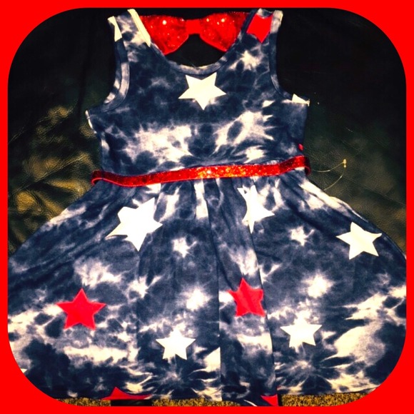 Justice girls size 6 Fourth of July dress