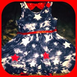 Justice girls size 6 Fourth of July dress