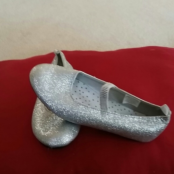 Gap silver glitter flats