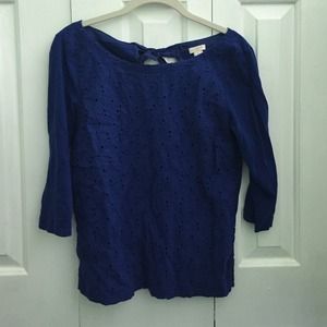Half Sleeve Blue Top