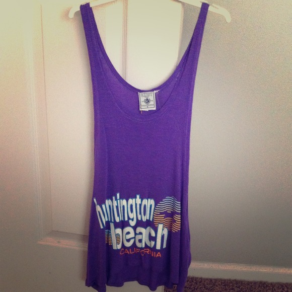Purple Huntington Beach CA Customized Cut off tank