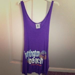 Purple Huntington Beach CA Customized Cut off tank