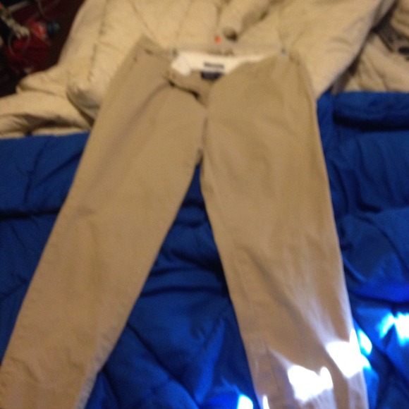 Khaki colored dress pants
