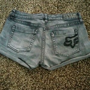 Fox gray/black booty shorts size 7