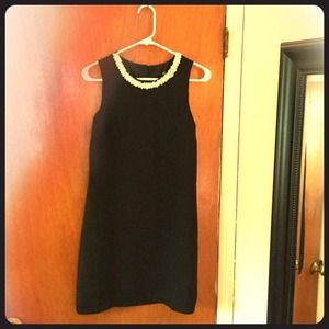 H&M pearl embellished black dress