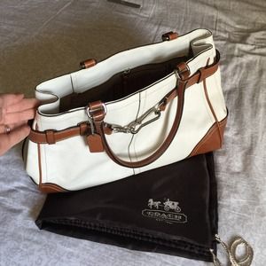 Classy, structured Coach bag.