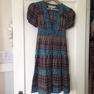 Anthropologie Silk Folk Dress