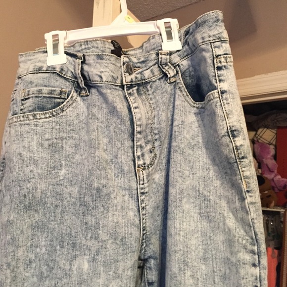 Acid wash high waisted  jeans