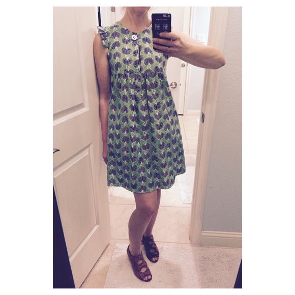 SOLD💚Cotton empire waist dress - Picture 2 of 4