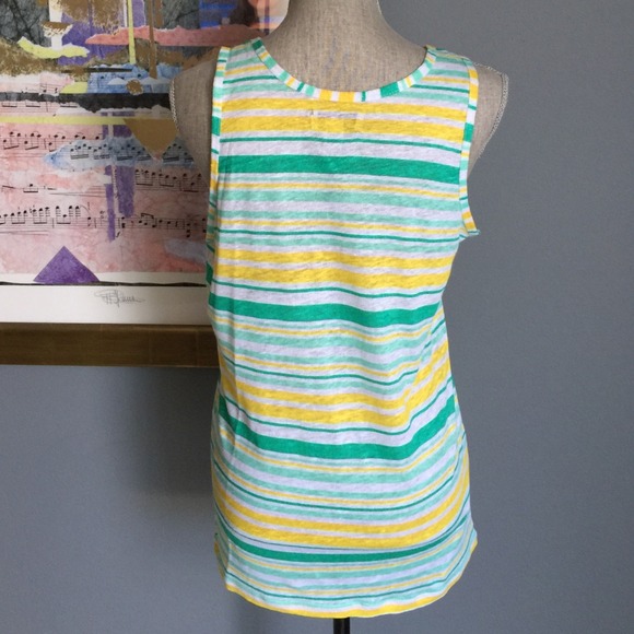 Bay Studio Striped Linen Tank - Picture 2 of 4
