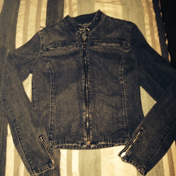 RALPH LAUREN DARK GRAY WASH DENIM JACKET