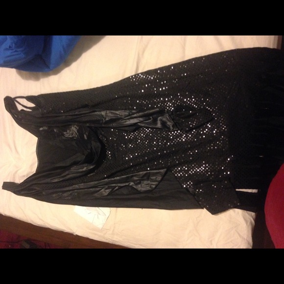 Black flapper dress