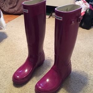 Purple Hunter Glossy Rainboots