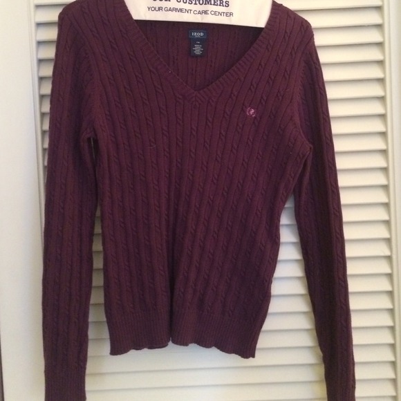 Purple Izod petite sweater - Picture 2 of 4