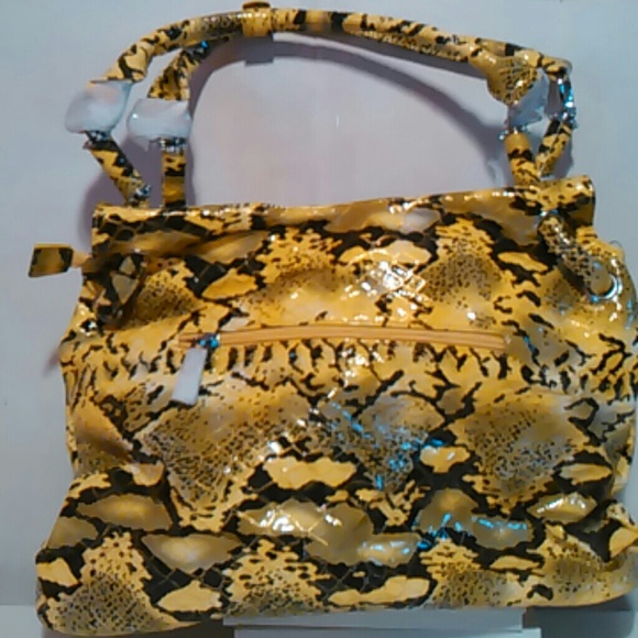 Snakeskin patterning flower design handbag - Picture 2 of 4