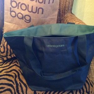 Bloomingdales black/green tote bag