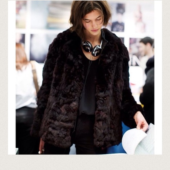 Chocolate brown Faux Fur Coat