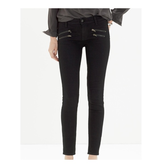 Madewell Skinny Skinny Jeans: Biker Zip Edition