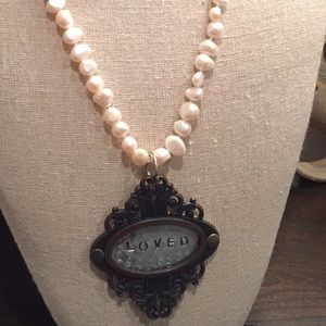 Rustic "loved" Necklace