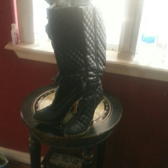 Black long boots