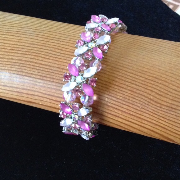 Jeweled Crystals Statement Bracelet