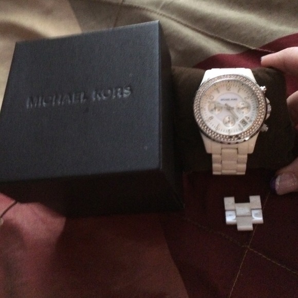 Michael Kors ceramic white watch