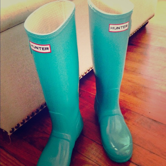 Original High Turquoise Hunter Boot