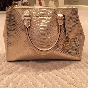 Authentic Michael Kors Gold Snake Skin Bag