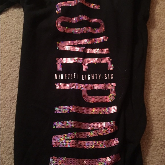Victoria secret sparkly skiny sweatpants
