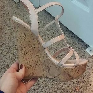 Light pink wedges.