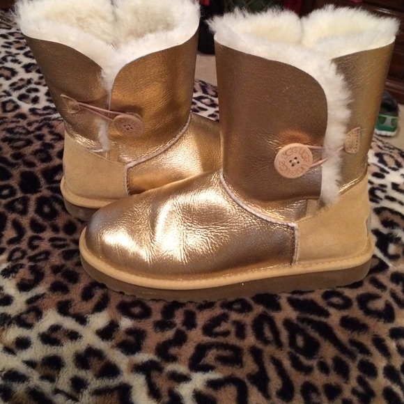 Metallic gold Ugg boots